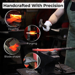Hand-Forged Carving Axe, 1.05 kg (2.31 Ib) detail view by Sharky Forged Steel Tools