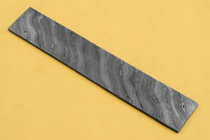 9 Inch Damascus Steel Billet Bar 2 Inch Wide Pattern Welded Blank for Knife and Blade Making by JW SteelCrafts, Damascus knife main product photo