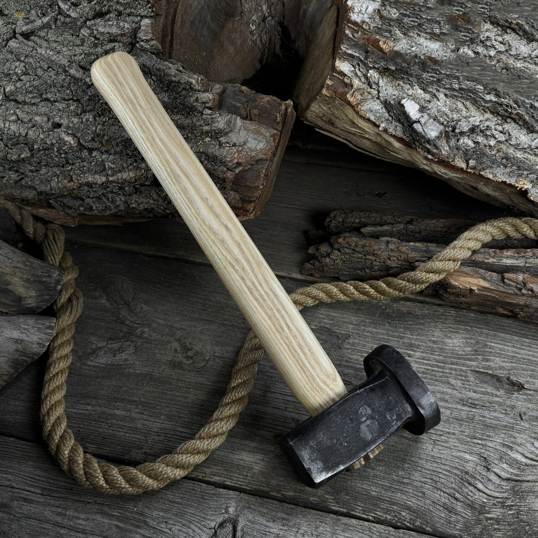 Hand-Forged Double Blacksmith's Hammer, 1.5 kg (3.3 lbs) detail view by Sharky Forged Steel Tools