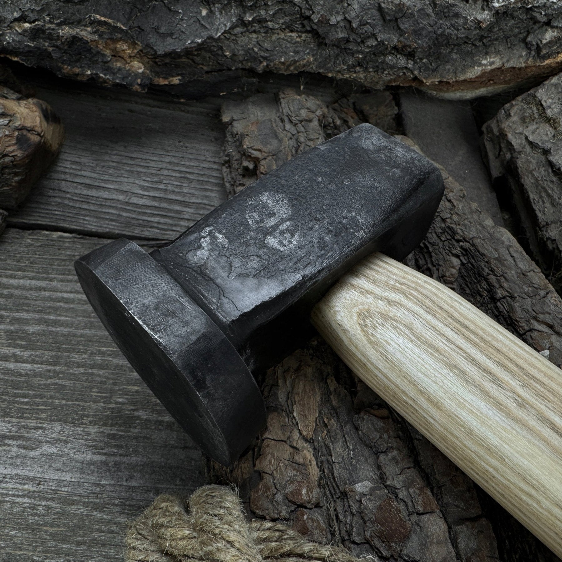 Hand-Forged Double Blacksmith's Hammer, 1.5 kg (3.3 lbs) detail view by Sharky Forged Steel Tools