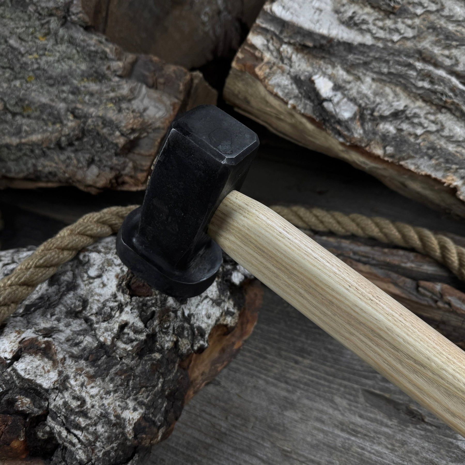 Hand-Forged Double Blacksmith's Hammer, 1.5 kg (3.3 lbs) detail view by Sharky Forged Steel Tools