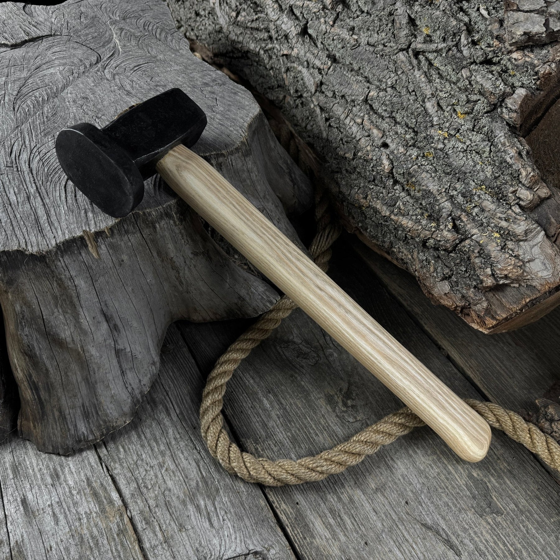 Hand-Forged Double Blacksmith's Hammer, 1.5 kg (3.3 lbs) detail view by Sharky Forged Steel Tools