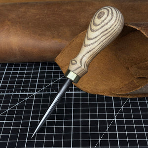 Hand-Forged Leatherworking Awl by Sharky Forged Steel Tools