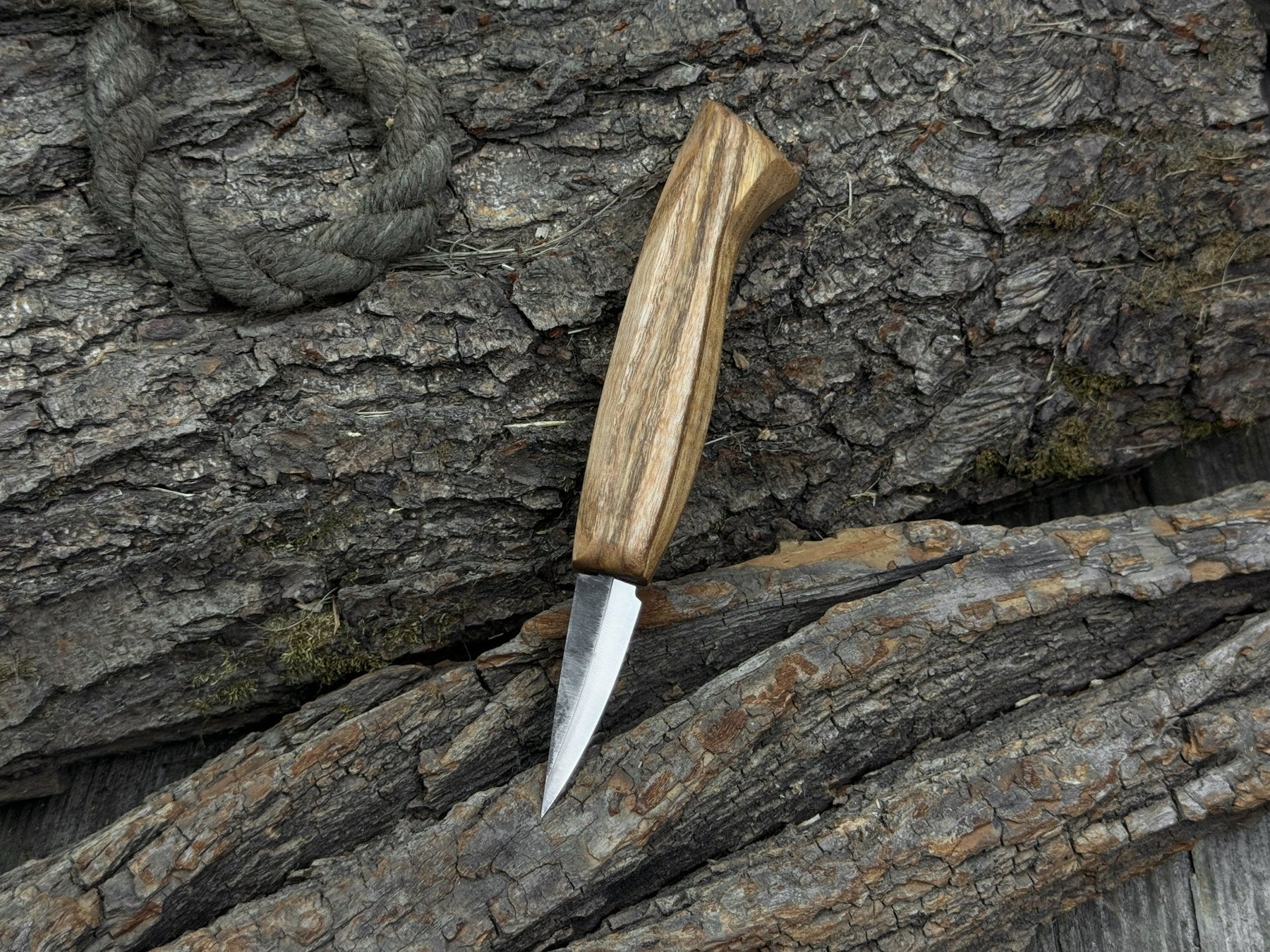 Skewed Detail Knife, Blade 5.5 cm (2.17 inches) detail view by Sharky Forged Steel Tools