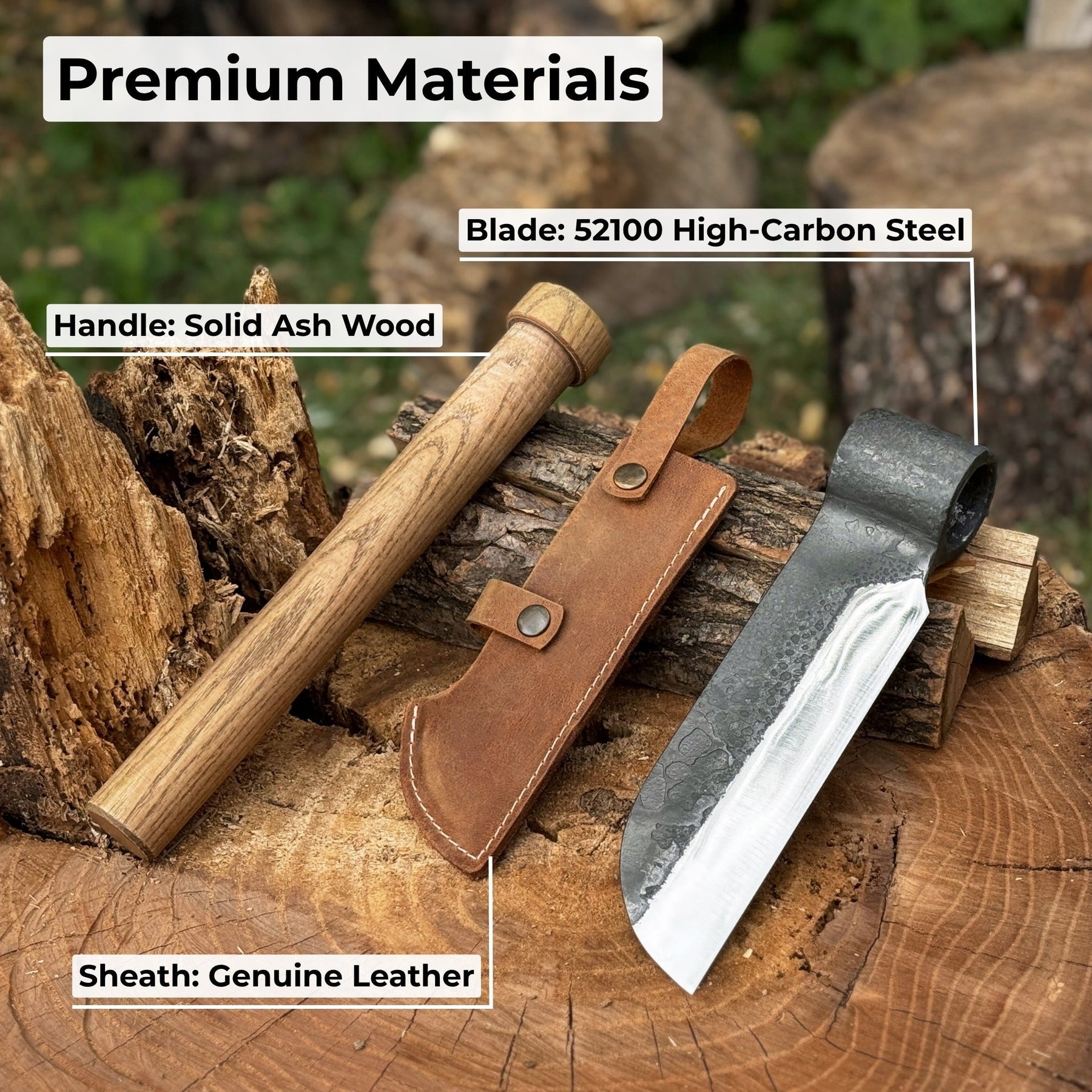 Hand-Forged Splitting Froe, Blade - 15.5 cm (6.1 inches) detail view by Sharky Forged Steel Tools