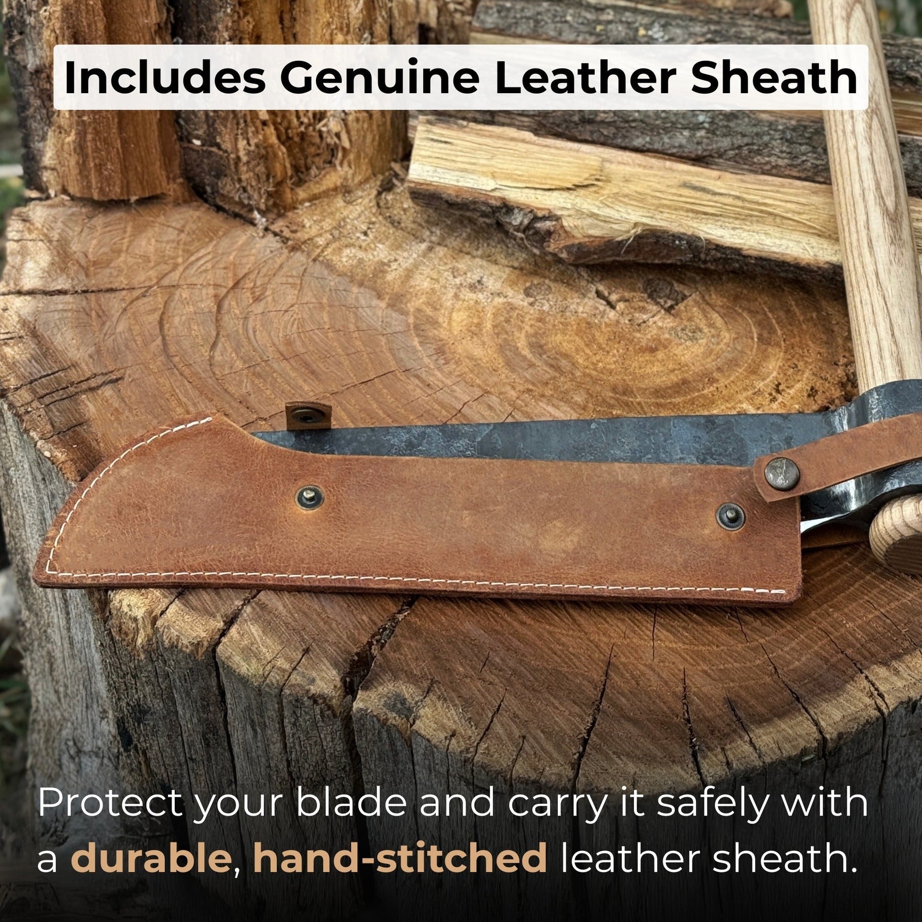 Hand-Forged Splitting Froe, Blade - 25.5 cm (10 inches) detail view by Sharky Forged Steel Tools