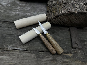 Hand-Forged Wood Carving Tool Set with Wooden Blanks WS9 detail view by Sharky Forged Steel Tools