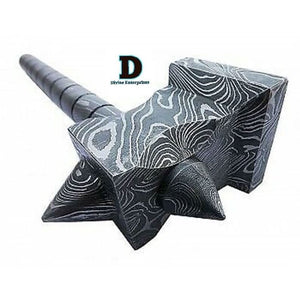 Hand made Damascus steel viking hammer Divine Enterprises by JW SteelCrafts, Southern lifestyle apparel main product photo