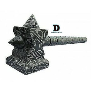 Hand made Damascus steel viking hammer Divine Enterprises by JW SteelCrafts, Southern lifestyle apparel detail photo 3
