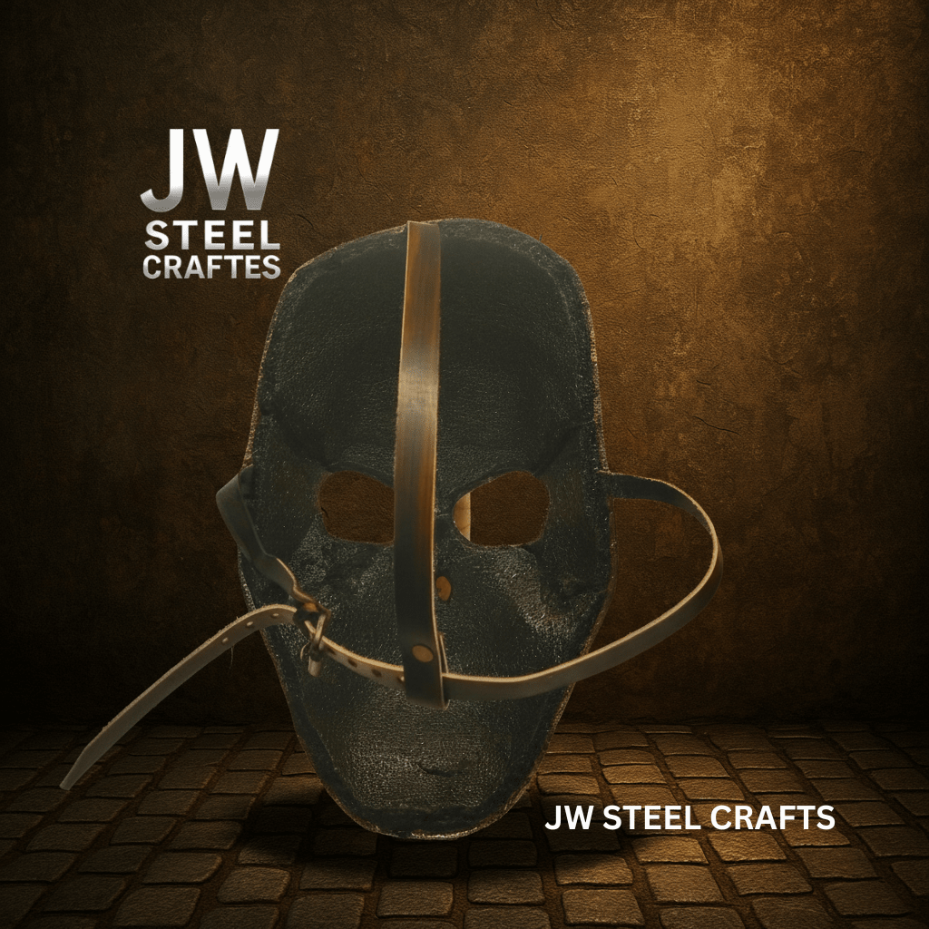 Handcrafted Metal Skull Mask: Choose Copper, Chrome or Antique Finish by JW SteelCrafts, original artwork detail photo 7