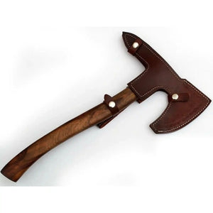 Traditional Scandinavian Bearded Axe with Hardwood Handle by JW SteelCrafts, handmade axe detail photo 3