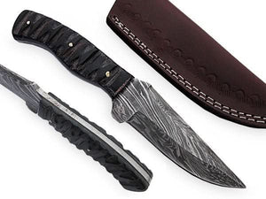 Handmade Bush-craft Knife Damascus Steel DK-0401 by JW SteelCrafts, Damascus knife main product photo