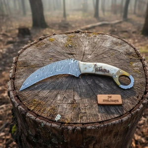 Handmade Custom Du Hoc Karambit Knife. by JW SteelCrafts, Damascus knife main product photo