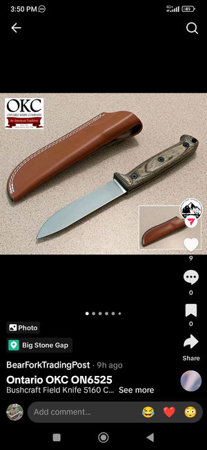 Handmade Damascus Fixed Blade Knife — Full Tang, Leather Sheath by JW SteelCrafts, leather knife sheath detail photo 5