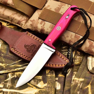 Stainless Steel Hunting Knife – Multiple Handle Colors | JW SteelCrafts by JW SteelCrafts, Damascus knife detail photo 4