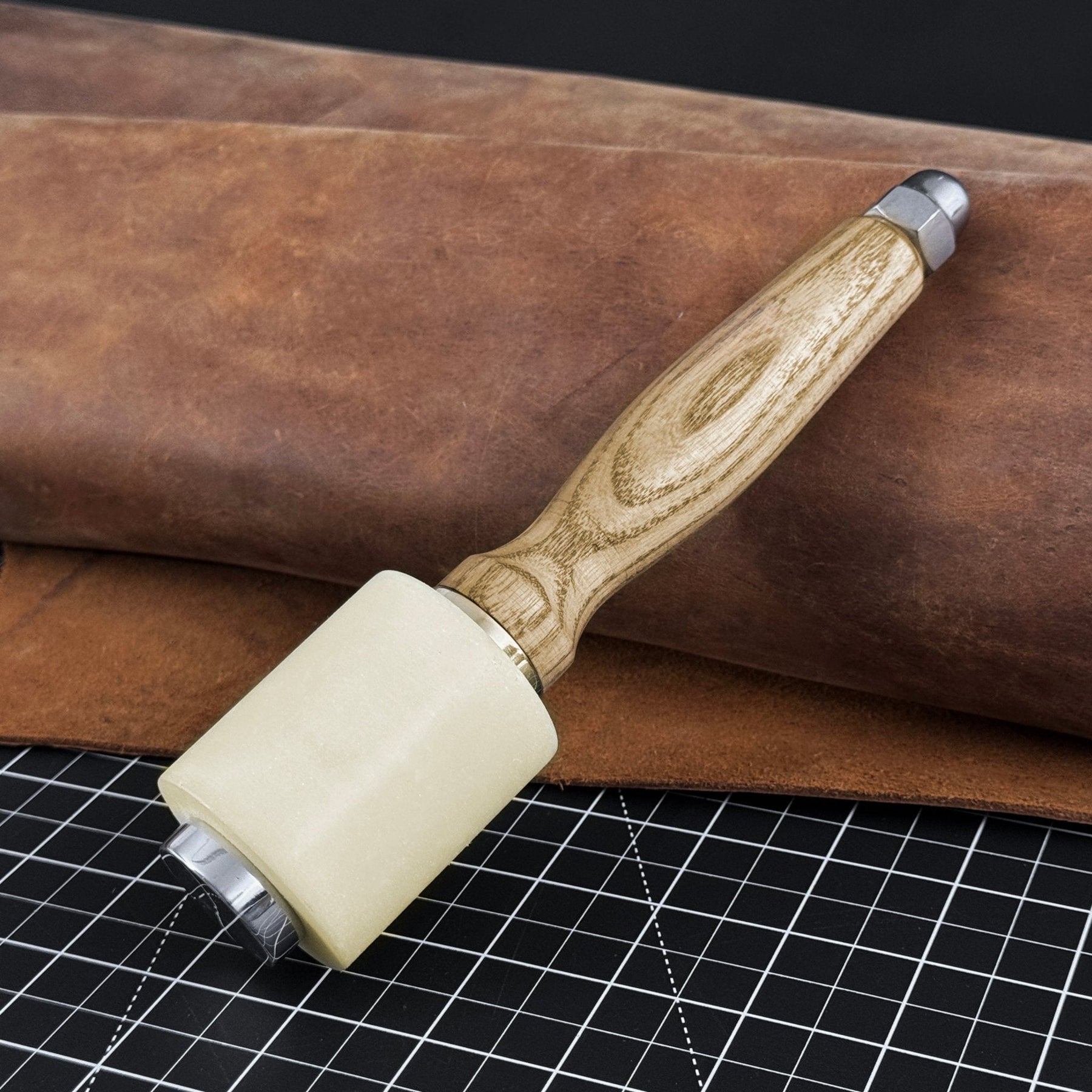 Handmade Mallet with Nylon Head, 21.5 cm (8.46 inches) by Sharky Forged Steel Tools