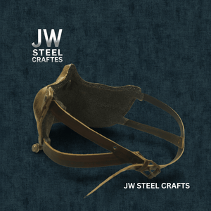 Handmade Metallic Half Face Mask | Golden Cast Art Mask for Display by JW SteelCrafts, masks detail photo 6