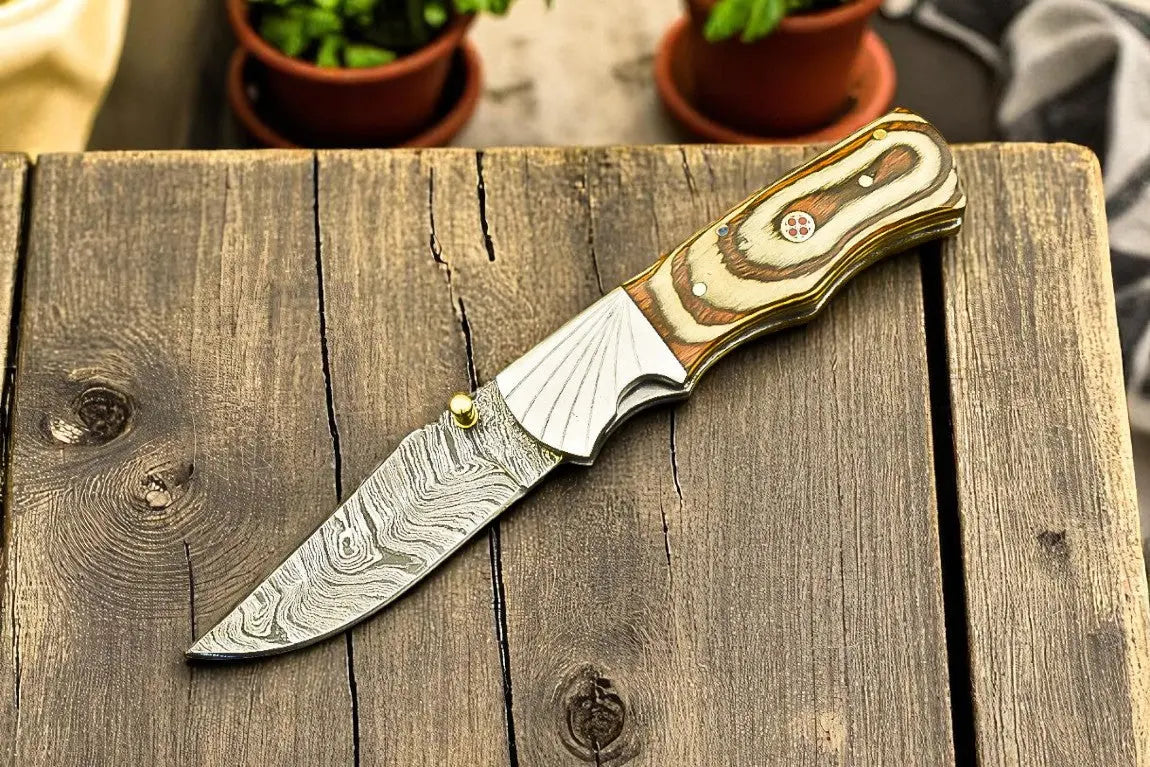 Handmade pocket knives | best knives under 100$ by Damascus Knife Store, Southern handmade gift main product photo