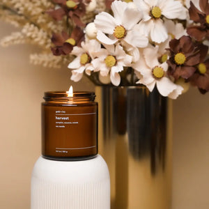 Harvest by gold + ivy, scented candle detail photo 5