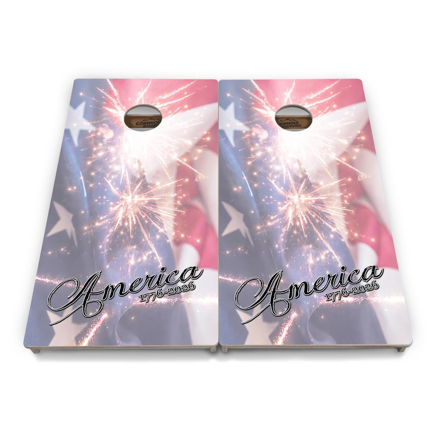 America 1776-2026 Cornhole Boards - Professional Tournament Series by Cornhole Solutions, custom cornhole board detail photo 4