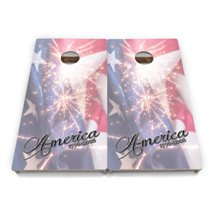 America 1776-2026 Cornhole Boards - Professional Tournament Series by Cornhole Solutions, custom cornhole board detail photo 4