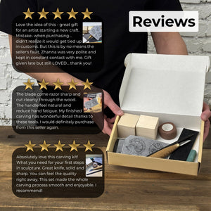 Hedgehog Carving Kit - Complete Starter Whittling Kit for Beginners, Adults, Teens, and Kids detail view by Sharky Forged