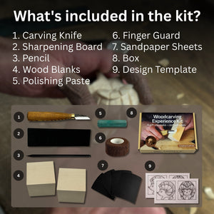Hedgehog Carving Kit - Complete Starter Whittling Kit for Beginners, Adults, Teens, and Kids detail view by Sharky Forged