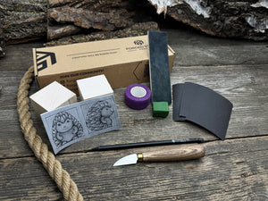 Hedgehog Wood Carving Kit – Ideal for Beginners, Adults, Teens and Kids by Sharky Forged Steel Tools