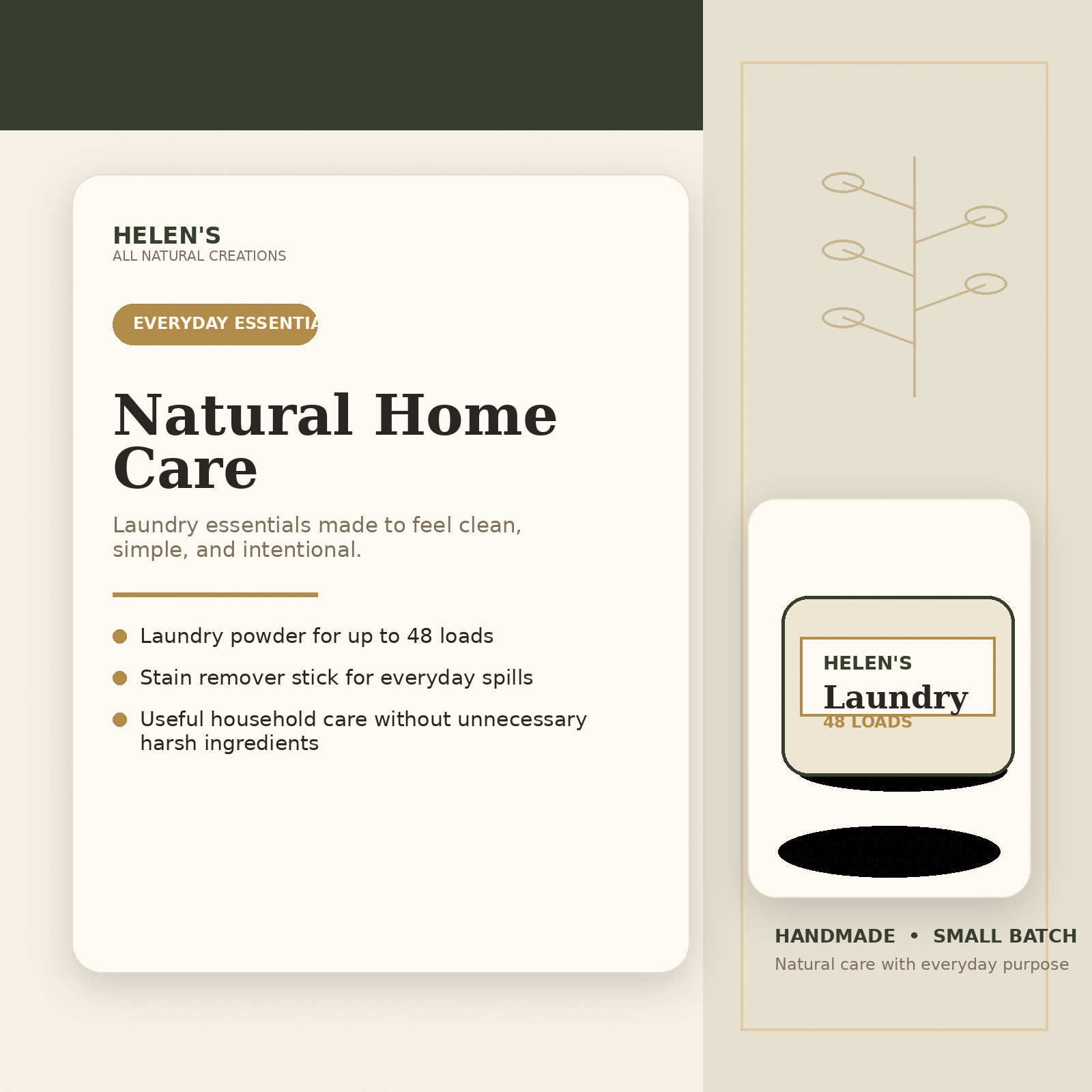 Helen’s All-Natural Laundry Powder (48 Loads) by Helen's All Natural Creations, laundry detergent detail photo 5