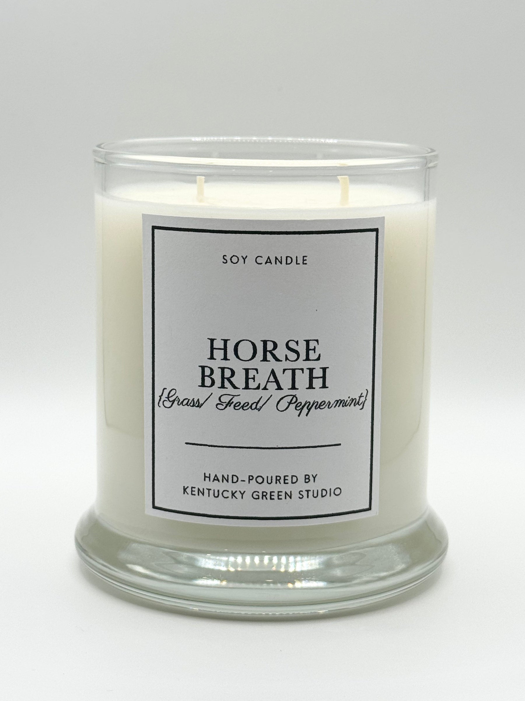 Horse Breath Soy Candle by Kentucky Green Studio, scented candle main product photo
