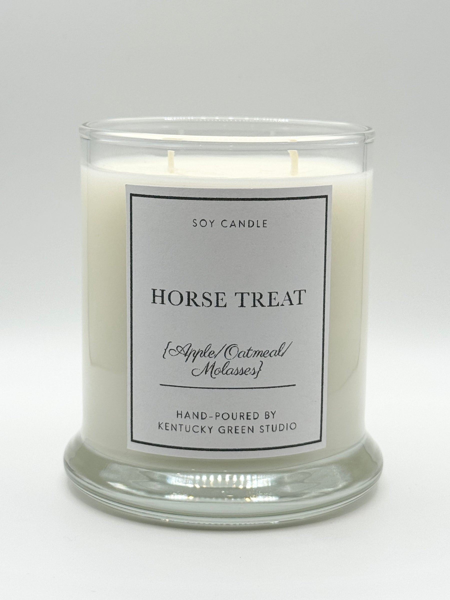 Horse Treat Soy Wax Candle by Kentucky Green Studio, scented candle main product photo