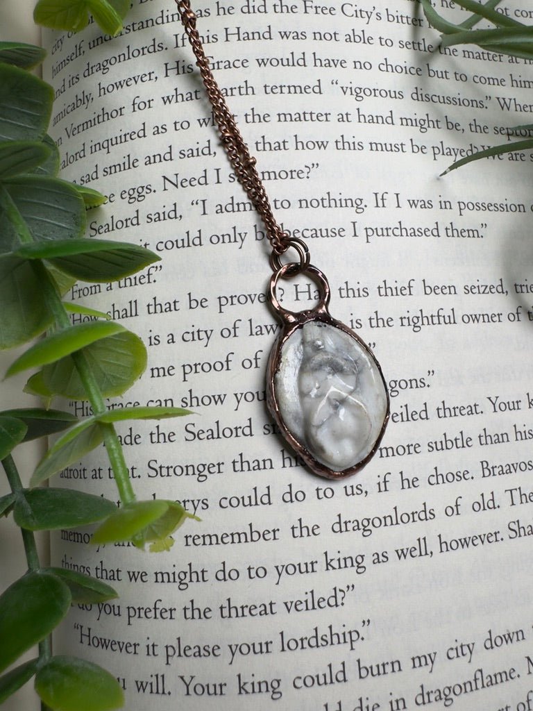 Howlite Yoni Necklace by Copper Ashes