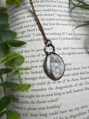 Howlite Yoni Necklace by Copper Ashes