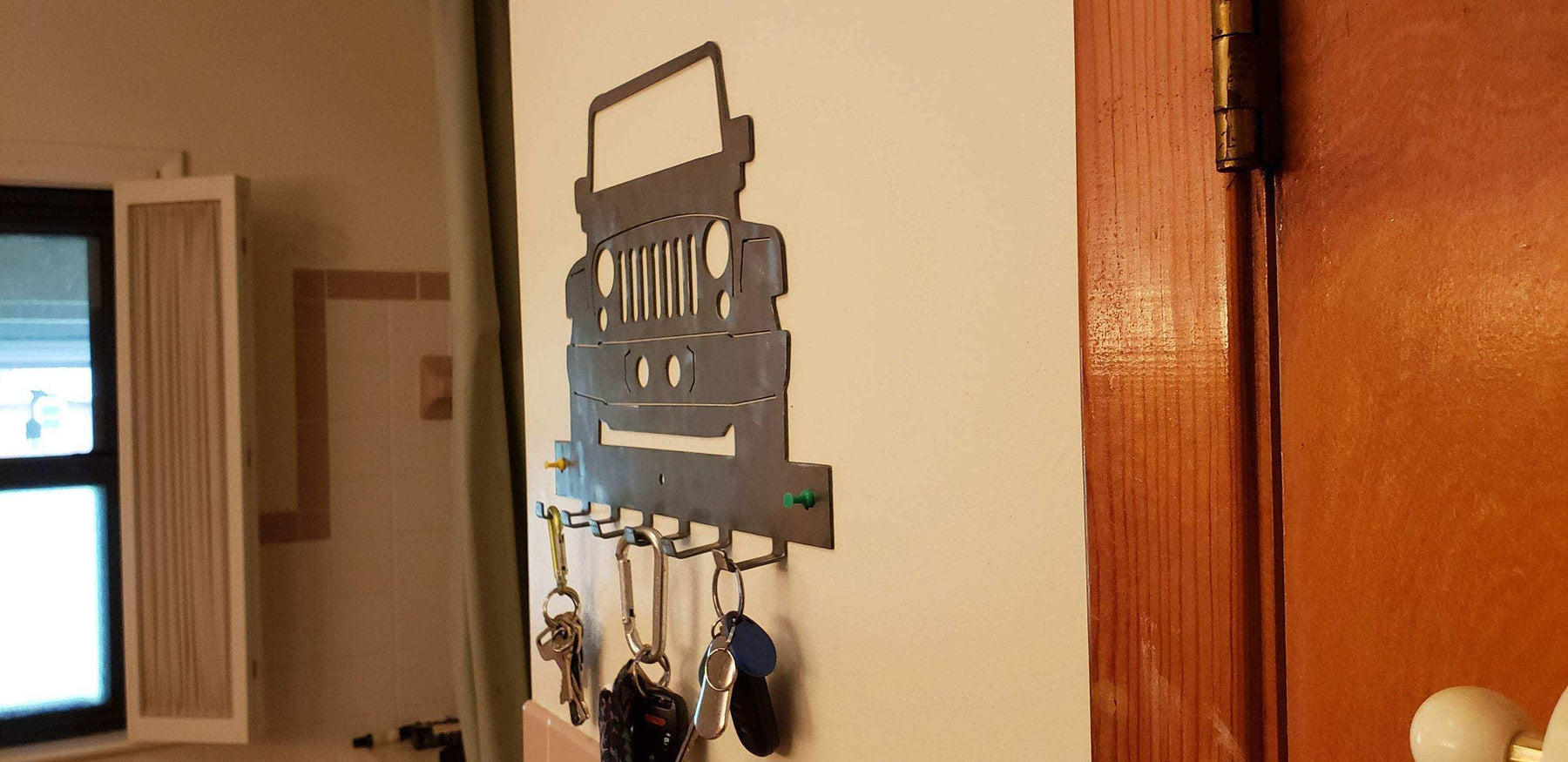 Jeep JK powder-coated wall key rack