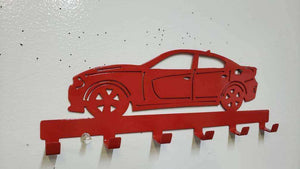Dodge Charger Keychain Rack – Steel Wall Mounted Muscle Car Organizer detail view by Martin Metalwork LLC