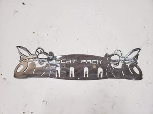 Dodge SRT Scat Pack Keychain Rack – Steel Wall Mounted Muscle Car Organizer