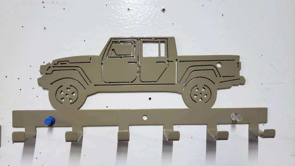 Jeep Gladiator garage key holder detail