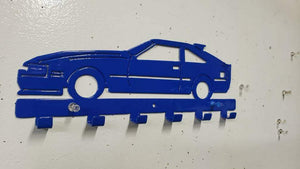 MK2 Toyota Celica Supra Key Hanger – Steel Wall Mounted Key Rack – Sport Coupe Organizer 12"x6" Garage Car Decor detail view