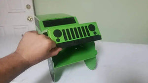 Steel Jeep mailbox side view