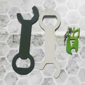 Wrench Bottle Opener – Handmade Steel Bar Tool – Industrial Kitchen & Shop Gift detail view by Martin Metalwork LLC