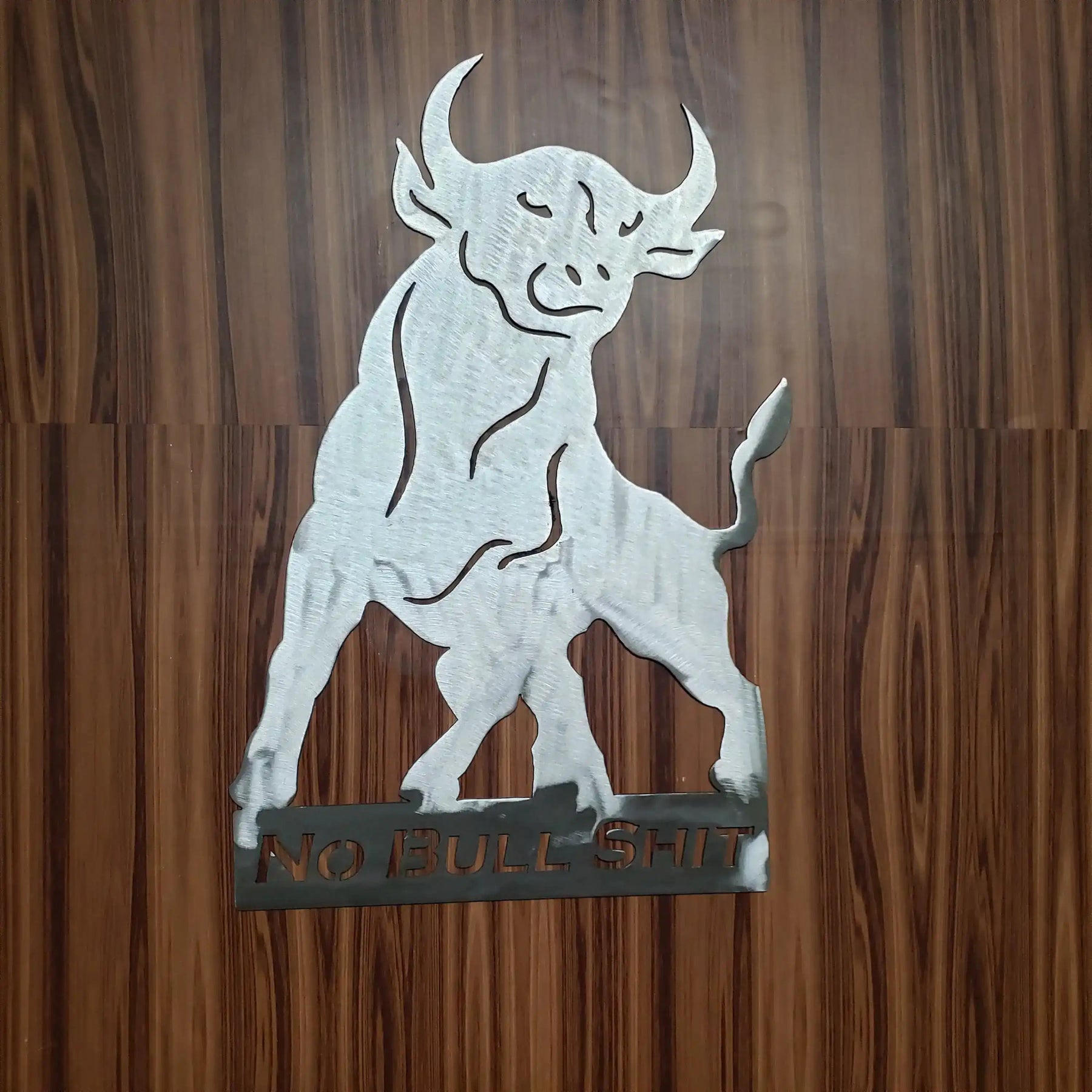 NO BULLSHIT Bar Sign – Metal Man Cave & Garage Wall Art, Custom Gift for Bold Spaces detail view by Martin Metalwork LLC