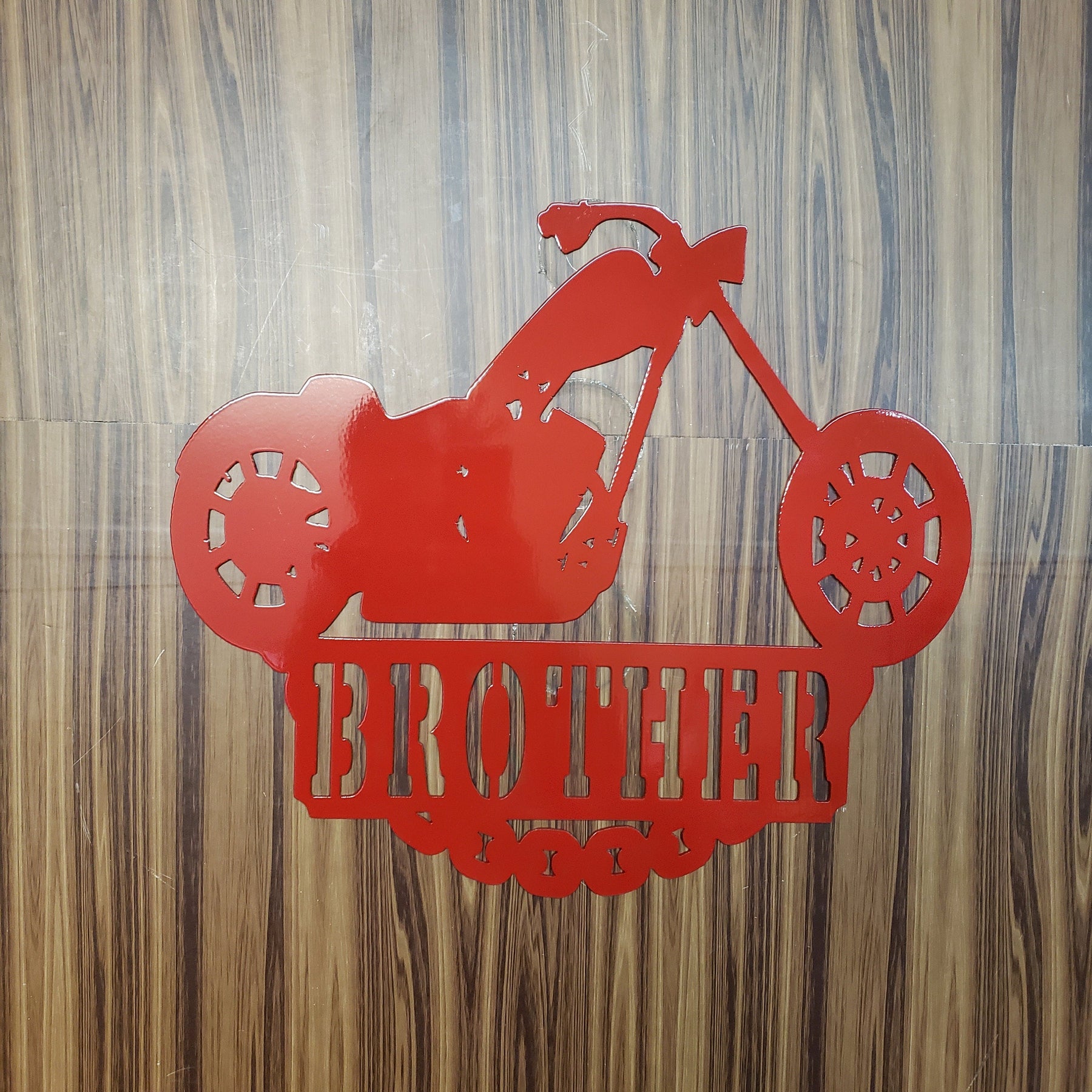 Motorcycle Club Memorial Metal Art – Personalized Brother Tribute, Custom Wall Sign