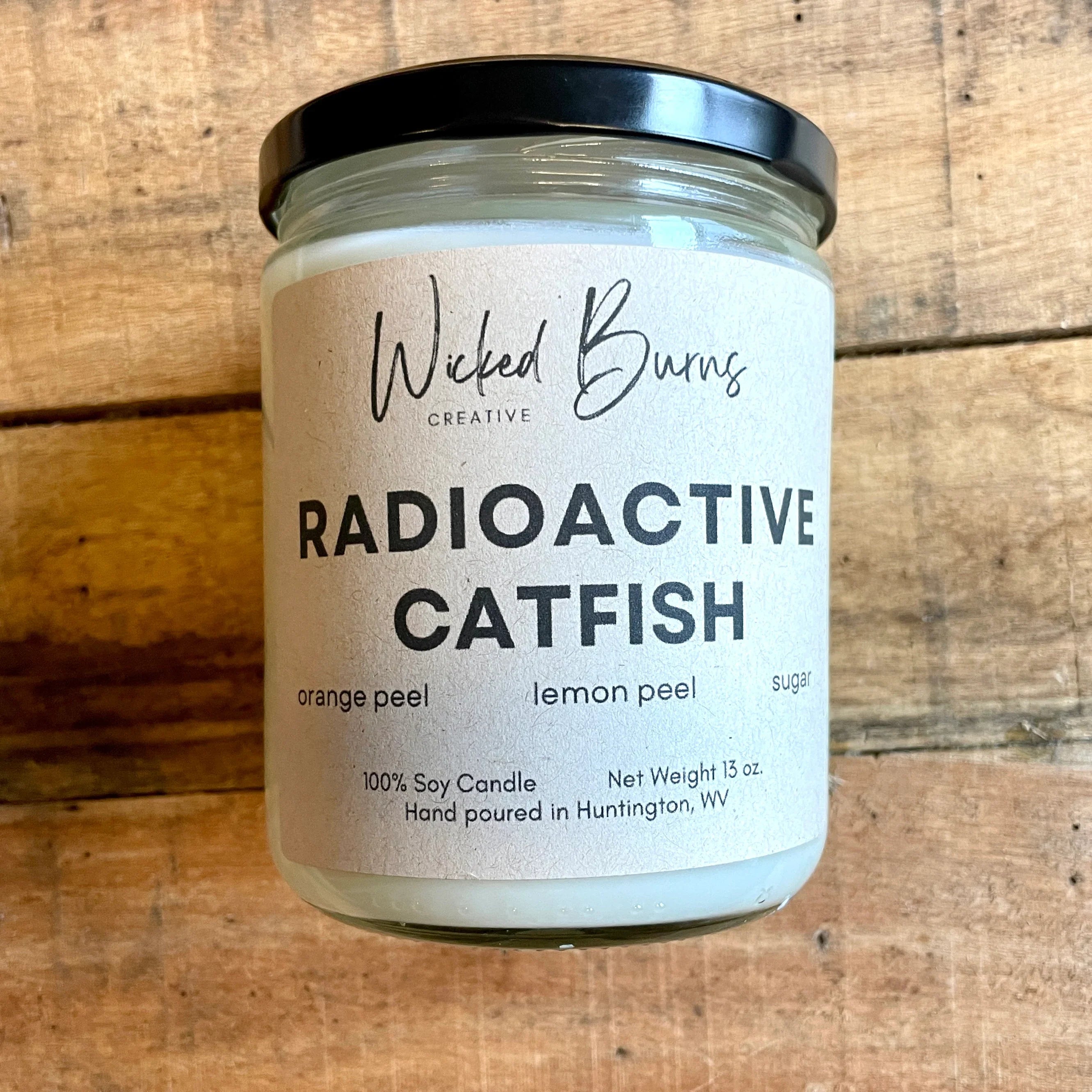 Radioactive Catfish citrus peach sugar soy candle