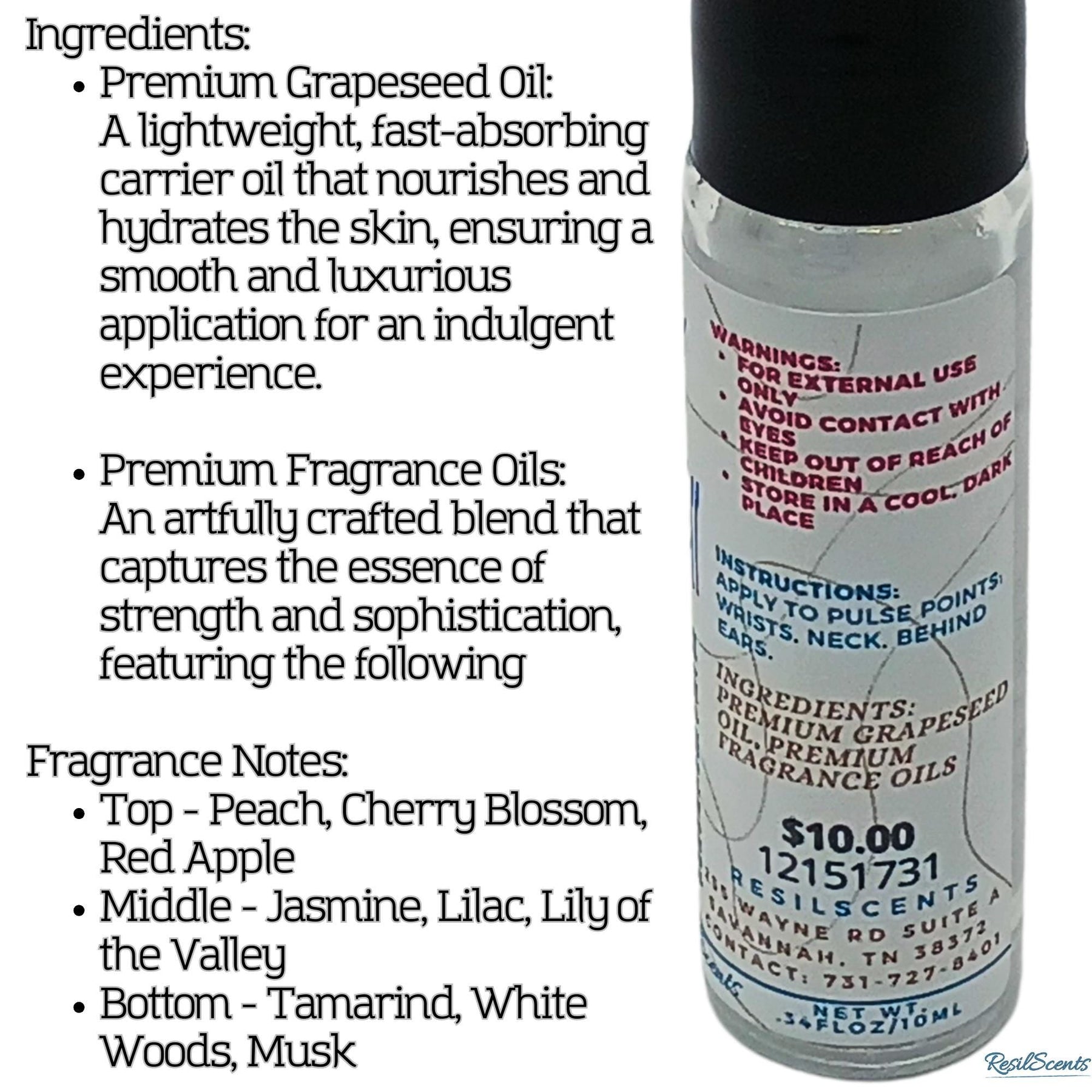 Enchanted Roll-On Oil – Softly Romantic. Effortlessly Portable. by ResilScents, natural skincare detail photo 4