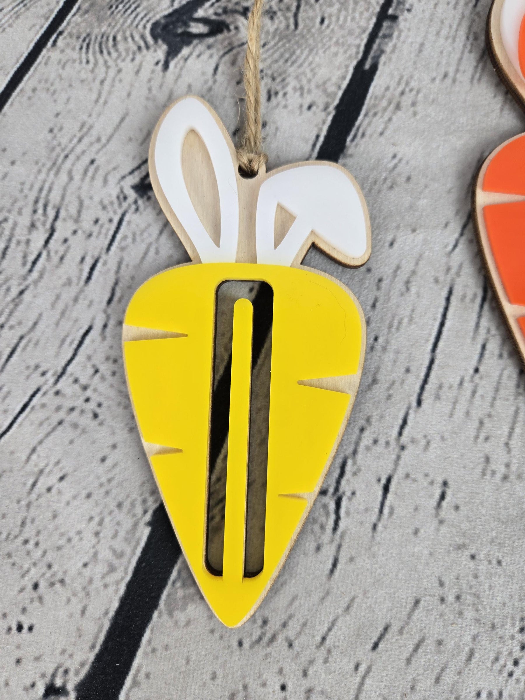 Easter Carrot Money Holder detail view by EverLee Creations