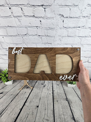 Best Dad Ever Picture Frame detail view by EverLee Creations