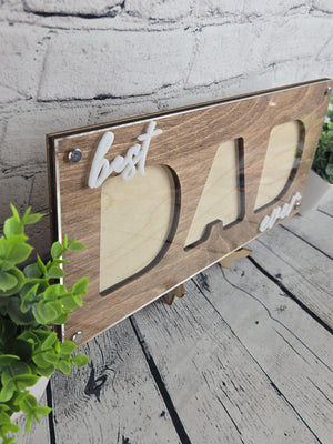 Best Dad Ever Picture Frame detail view by EverLee Creations