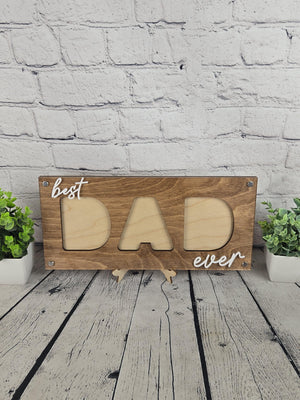 Best Dad Ever Picture Frame detail view by EverLee Creations