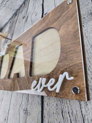 Best Dad Ever Picture Frame detail view by EverLee Creations