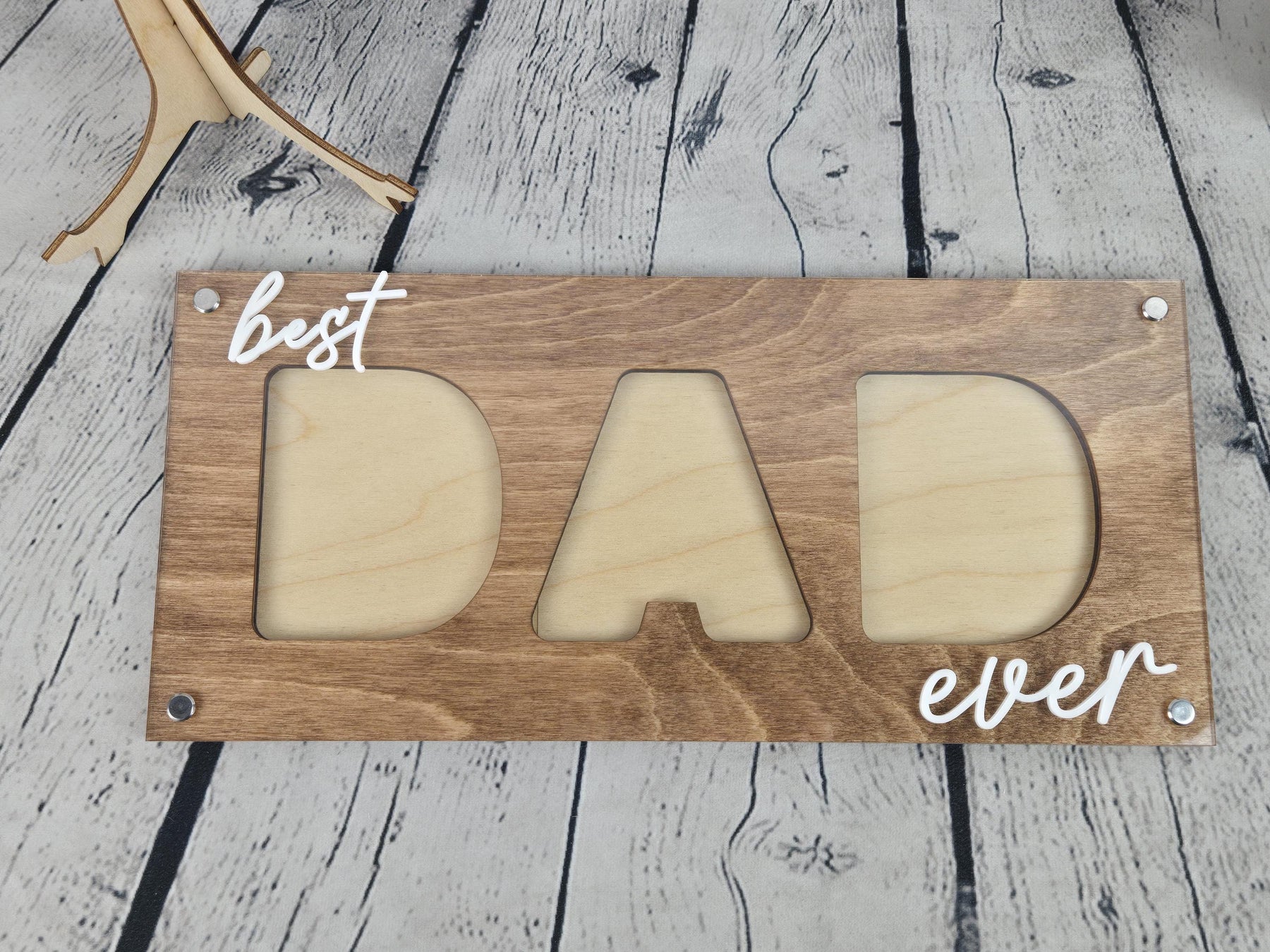 Best Dad Ever Picture Frame detail view by EverLee Creations